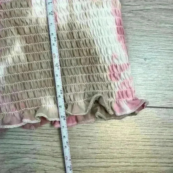 VIBE Pink Tie Dye Ruched Mini Dress Size M NWT - Picture 8 of 8